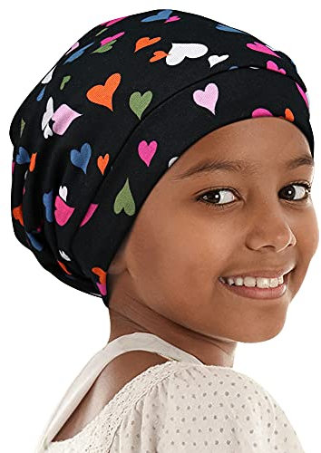 Alnorm Satinhaube für lockiges Haar Schlafmütze für Mädchen Jungs Übergröße Extra groß Verstellbares Kopftuch
