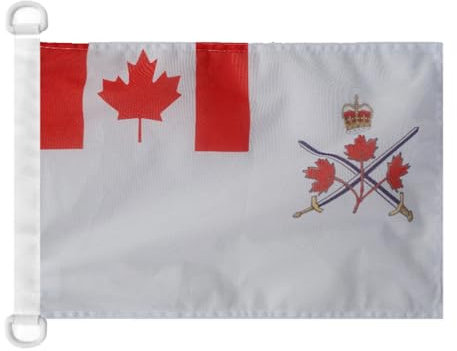 AZ FLAG Bootsflagge Kanada Kanadische Armee 45x30 cm, Aussenverwendung - Kanadische Bootsfahne Aus Gestricktem Polyester Mit Plastikringen