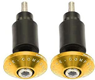 Motorrad Lenker Kappe Aluminum,Asudaro 2Stück Motorrad Lenker Stecker Endkappen Universal Motorrad Lenker Griffe Stecker End Schieber Stecker Kappen Fahrradgriffe Kappen Bar Cap Lenker Plugs,Gold