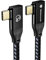 Yottamaster USB C a USB C 20 Gbps Cable Doble 90 grados（1m）, 100W Tipo-C Cable trenzado Ángulo recto con E-Marker Soporte 4K@60Hz, Totalmente compatible con teléfono/portátil/Tableta