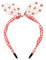 She's Shining Haarreif für Damen, Mädchen, Erdbeere, schönes Obst-Haarband, süße Schleife, Haar-Accessoires, Cartoon-Gesichtswäsche, Make-up, Kopfschmuck (kariert, Erdbeere)