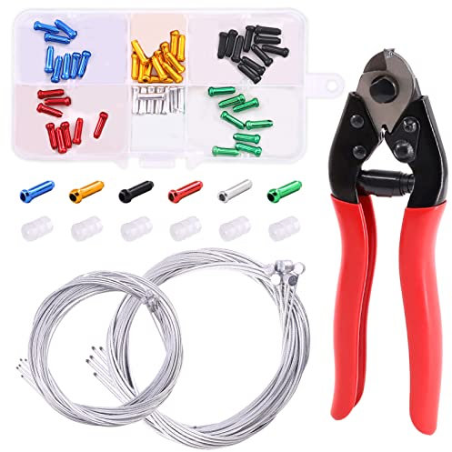 Swpeet Cable Caps for Bike Shift Alloy Bicycle Brake Cables End Caps