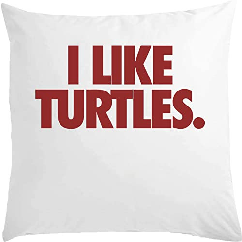 I Like Turtles Funny Old Meme Weißes Kissen 40x40cm mit Füllung Weiß One Size