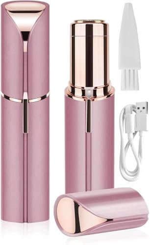 Eliminador de vello facial para mujeres, afeitadora eléctrica de cejas USB, recortadora de cejas sin dolor, para el cuerpo, vello facial, labios, barbilla, interruptor con luz LED