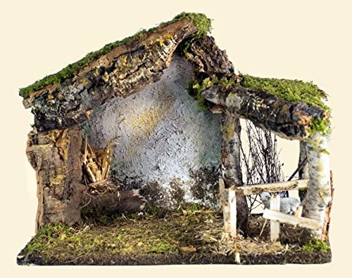 PERAGA GARDEN Leere Hütte 33 x 18 x 24 cm für Krippen
