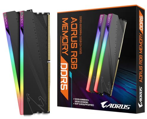 Gigabyte Aorus ARS32G60D5R Double Canal RVB DDR5 6000/40/1,35 V 32 Go (2 x 16 Go)