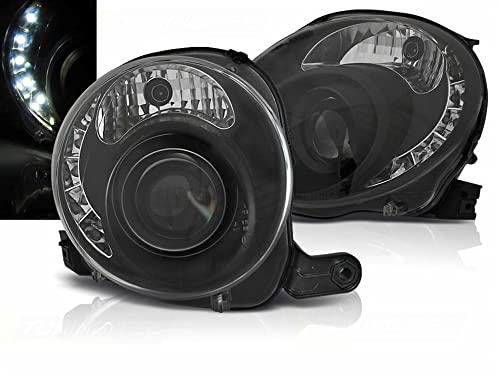 Led Scheinwerfer in für Fiat 500 312 2007-2015 schwarz Set Links Rechts