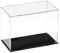 TA-VIGOR Transparente Acryl-Vitrine, 20 x 10 x 15 cm, zusammenbaubar, Würfel-Organizer, Ständer, staubdichter Schutz, Vitrine mit schwarzem Boden für Actionfiguren, Spielzeug, Sammlerstücke,