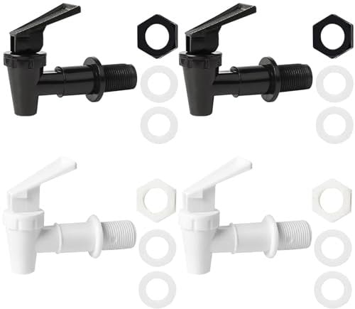 4 Pieces Universal Water Dispenser Tap Replacement,Plastic Drinks Dispenser,Tap,Water Dispenser,Replacement Tap, Suitable for Cold and Hot Drinks,for Beer Barrel,Glass Coffee,Juice,Drinking Fountain