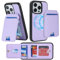 ELTEKER Cover Magnetica per iPhone 14 Pro Max, Custodia MagSafe in pelle iPhone 14 Pro Max, [2 in 1] Custodia Cover con Portafoglio MagSafe per iPhone 14 Pro Max - Viola