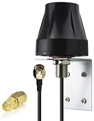 Antena de cámara WiFi para Exteriores 2,4 GHz 5,8 GHz omnidireccional de Doble Banda 3M RG174 RP-SMA Macho Cable de Montaje en Pared + SMA Macho a RP-SMA Hembra