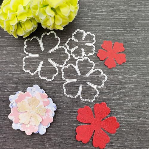 Fustelle in metallo 3D a forma di rosa, per matrimoni, foglie e fiori, stencil per fai da te, scrapbooking, fustelle decorative in carta per goffratura per biglietti