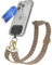EAZY CASE - Handykette Universal zum Umhängen kompatibel mit jedem Handy Kette mit Hülle kombinierbar Handykordel mit Karabiner für Handyhülle Handyband zum Umhängen Bunt Boho Kordel Braun Mix Gold