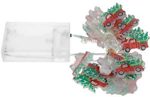 Zerodeko 2 Stk LKW-Lichterketten weihnachtsdeko tannenbaum rote Pickup-Verzierung weihnachtsbaum licht Dekor Weihnachtsbeleuchtung weihnachtsbaumförmige Lichter Lampe im Weihnachtsstil LED