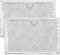 Lot de 2 filtres à graisse TER de rechange pour micro-ondes GE WB06X10608, filtre d'aération TER pour LG MVEL2137D/00, PS12713652, 4951159, AP6835936-Filtre à graisse en maille d'aluminium 19,3 x 13