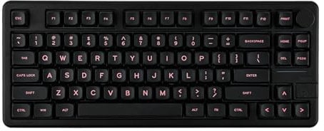 EPOMAKER Galaxy70 Aluminium Mechanische Gaming-Tastatur Kabellos, Thocky Hot Swap Gaming-Tastatur 75%, Bluetooth/2.4GHz/USB, Programmierbare Tasten & RGB (Schwarz Rosa, Zebra Linear Switch)