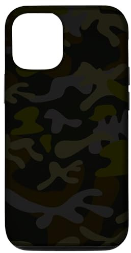 Camouflage Camo Dunkelbraun Schwarz Grafik Hülle für iPhone 12/12 Pro