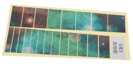 FUNOMOCYA 1blatt Gitarre Fingerboard Aufkleber Selbstklebende Dekorative Sticker Gitarren Leicht Abnehmbar Für Gitarrenliebhaber Und Anfänger Farbcodierte Designs Für Einfaches Lernen