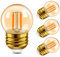 Hcnew Glühbirne e27 G40 LED 1W 2200K Warmweiss Retro Edison Glühbirnen Kleine Filament Leuchtmittel Mini Globe Lampen Ersatz 10 Watt Glühlampe Nachtlicht Salzlampen 220V-240V,4er-Pack