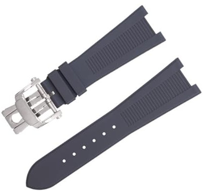 SOMKB Für Patek Philippe Armband für Nautilus 5711/5712 Original Interface Armband Zubehör FKM Fluorkautschuk Uhrenarmbänder Rose End Link, 25-12, Achat