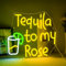ineonlife Tequila to my Rose Panneau Néon Lumineux Dimmable pour Décoration Murale Enseigne lumineuse 5V/2A Usb pour la maison, le bar, la chambre, le restaurant, la grotte, le café, le bistro