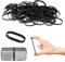 Black Elastic Bands Heavy Duty, 100Pcs Thick Rubber Bands, Natural Strong Elastic Bands Stationary Stretchable Bands for Home School Office Workshop Accessories, 5mm