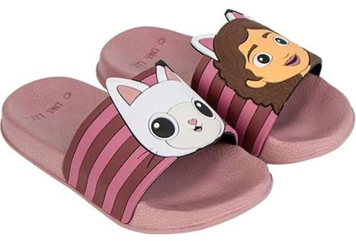 CERDÁ LIFE'S LITTLE MOMENTS Ciabatte per bambini Sandali comodi e antiscivolo di Gabby´S Dollhouse Design divertente, rosa chiaro, 24/25 EU