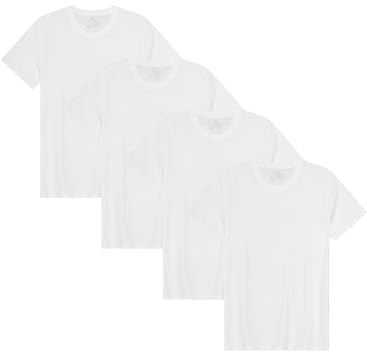 DANISH ENDURANCE T-Shirt Uomo Cotone, Senza Etichetta, Pacco da 1,2 o 4 | T-shirt in cotone e modal, morbida senza etichetta con cuciture piatte, per uso quotidiano e sport leggero