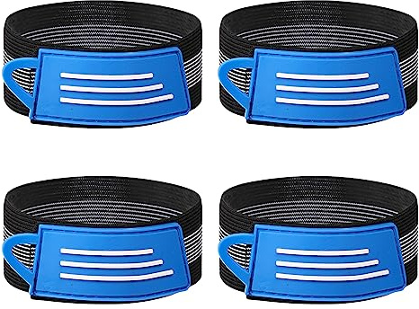 Lot de 4 sangles de cheville élastiques réglables pour vélo