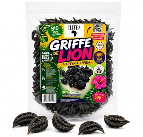 30 à 38 Griffes de Lion 50g environs – Martynia annua | Infusion et Tisane Traditionnelle Africaine | Plante Médicinale Naturelle pour Bien-être, Relaxation, Sérénité et Usage Spirituel