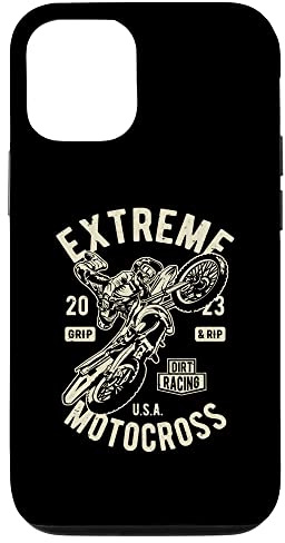 Extreme Dirt Bike Motocross Rider Used-Look Hülle für iPhone 12/12 Pro