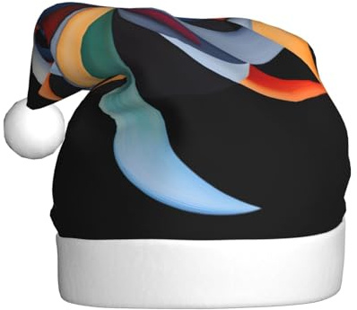VVXBHGR Rotating colorful windmill Prints Christmas Hat for Adult material is soft and lightweight