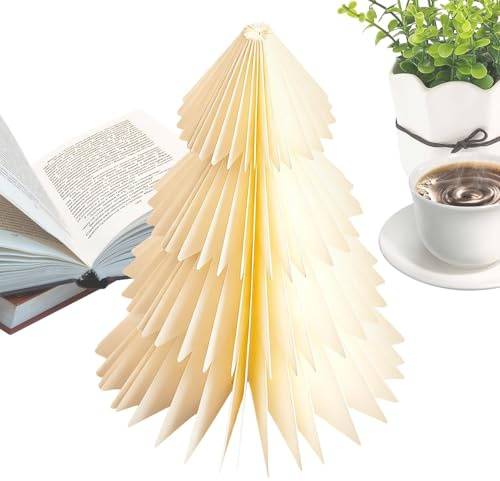 YRYRYW Papier-Weihnachtsbaum, Akkordeon-geometrisch, Faltbare 3D-Papierbaum-Tischdekoration – für Feiertage, Festivals, Zuhause, Büro, Wohnzimmer, Schlafzimmer, Kamin, Schreibtisch Household faucets