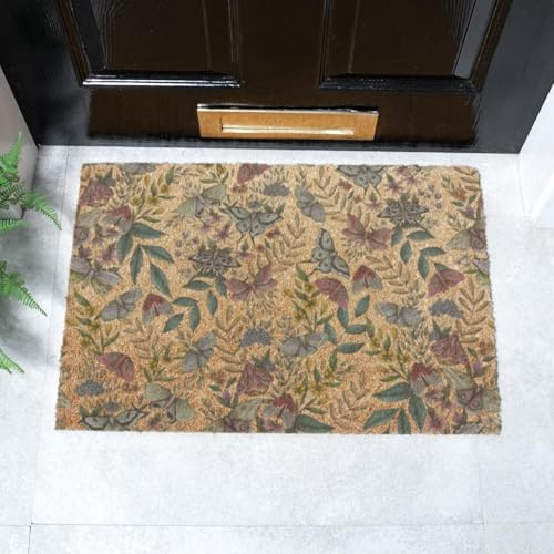 Artsy Mats - Welcome Cat Coir Doormat - Made from Tufted Coconut Fibre - Non-Slip Natural Rubber Backed Doormats Indoor - Heavy Duty, Decorative OutDoormats, (60x40cm)
