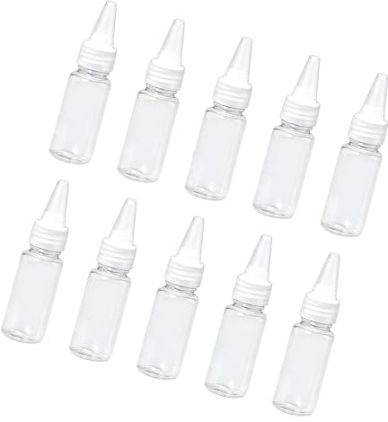 hogtnd 10pcs Clear View Paint Blending Bottle Mixing Container for Miniature Model with Tight Sealing Lids and Ergonomic Design Model Paint Mixing Bottles