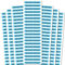 INDIGOS UG Namensaufkleber Kinder - 51x7 mm - 140 Stück Sticker für Kinder, Schule und Kindergarten - Stifte, Federmappe, Lineale - hellblauer Hintergrund - individueller Aufdruck