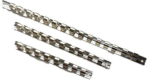1/2 Aufsteckschiene 10 Clips 270mm Nusshalter Aufsteckleiste Klemmleiste Nuss-Sets