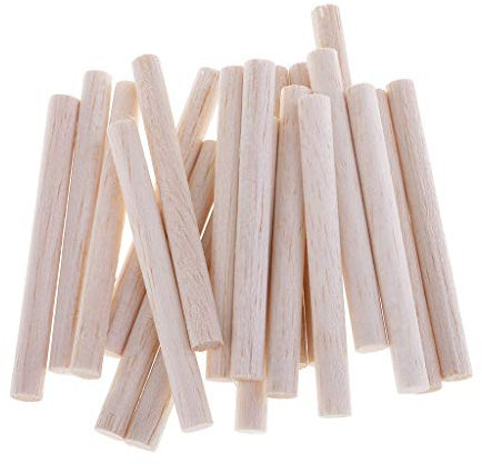 sharprepublic Paquet De Bâtonnets 8mm en Bois De Balsa Rond Brut - Bois, 80mm