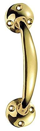 Golden Grace Bow Shaped Cupboard Cabinet Door Handle, 150mm (6 inch) - Polished Brass
