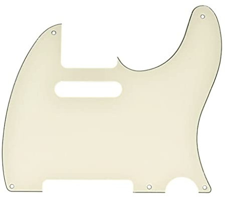 Dopro Battipenna vintage a 5 fori per chitarra Telecaster USA/messicana Fender Telecaster bianco invecchiato a 3 strati