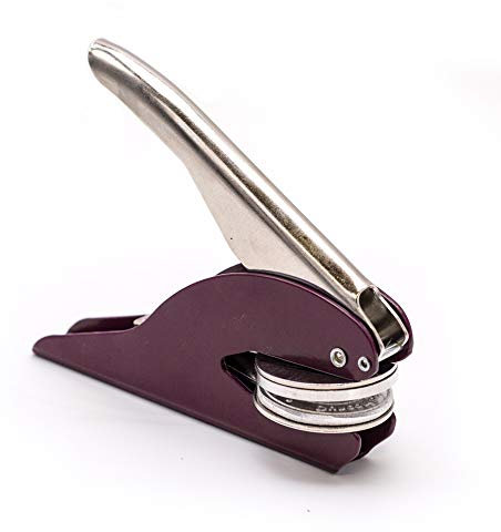 Papierpräger mit Papierprägezange für Büchen oder Bibliothek mit dem Motiv Personalisierbar 38mm Rund Ex Libris Handprägezangen