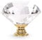 16Pcs 40Mm Clear Crystal Cabinet Knobs Glass Diamond Cut Shape Cupboard Drawer Pull Handle with Screws for Dresser Door Chest Bin Wardrobe Kitchen Bathroom Home