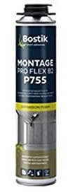 BOSTIK P755 Montage Pro All Season B2 – Einkomponentiger Polyurethan-Pistolenschaum, Für Anschluss- und Dehnungsfugen, Für Energieeffizientes und Luftdichtes Bauen, Dauerhaft elastisch, 750ml