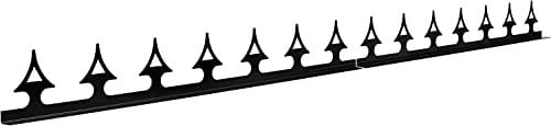 Avonstar Classics Range Decorative Garden Fence Security Spikes (1 x Panel Black Angled)