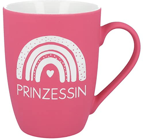 Spruchreif | Soft-Touch Tasse Rot Prinzessin – Beidseitig gravierte Tasse | Lustiges Geschenk für Frauen, Freundinnen & kleine Königinnen