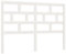 vidaXL Kopfteil Betthaupt Bettkopfteil für Bett Bettgestell Bettrahmen Massivholzbett Holzbett Schlafzimmer Weiß 146x4x100cm Massivholz Kiefer