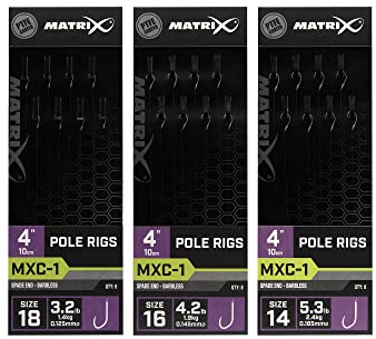 Lot von 8 Vorfächern ohne Dorn Matrix MXC-1 Pole Rig