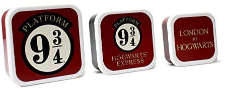 Harry Potter Half Moon Bay Snack Box | Contenitore per il pranzo Bento per bambini e adulti | Set di 3 contenitori per alimenti con coperchi | Contenitore per il pranzo per ragazzi e ragazze |