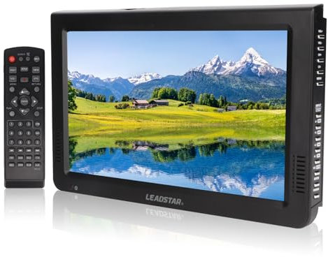 Annadue TV Digital Portátil de 10 Pulgadas, Monitor LCD de TV Portátil HD 1080P para Automóvil, Televisión Digital Portátil con Batería de Litio Recargable, para el Hogar, Automóvil,
