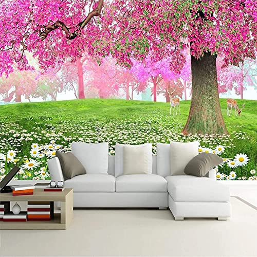 Carta Da Parati 3D Murales Fiore Di Ciliegio Di Mare Fotomurali Adesivi Murali 3D Adesivi Murali Effetto Decorazione Carta Da Parati Ragazzi Ragazze Per Camera Da Letto Soggiorno Pos 140(L) x70(H) cm
